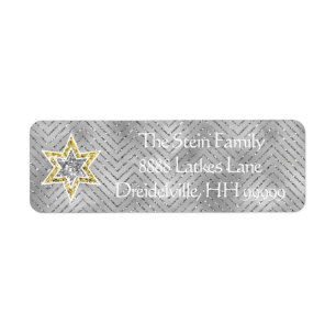 Hanukkah Return Labels "Elegant Menorah"