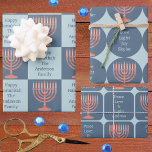 Hanukkah Rustic Menorah Cute Festive For Kids Wrapping Paper Sheet<br><div class="desc">Create your own assortment of personalized Happy Hanukkah wrapping paper sheets with these cute festive patterns featuring a rustic faux wood texture menorah and your custom text. Perfect for kids - and adults too! - each text template can be edited separately so you can customize a set personalized for three...</div>
