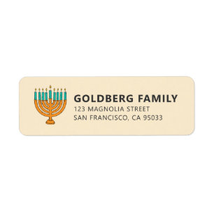 Hanukkah  Salutation aux chandelles simple et mode