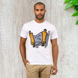 Hanukkah Scroll Mens T-Shirt<br><div class="desc">For your hanukkah celebration this design is just perfect. It is a hanukkah scroll. The design has the scroll partially open and you can see some of the writing on the scroll. It is a very effective look. This hanukkah scroll design looks great on this mens t-shirt. Perfect for yourself...</div>