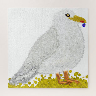 Hanukkah seagull with dreidel and gelt jigsaw puzzle