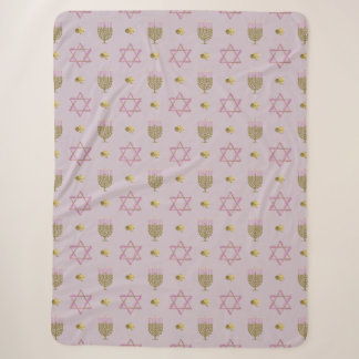 Hanukkah sherpa blanket