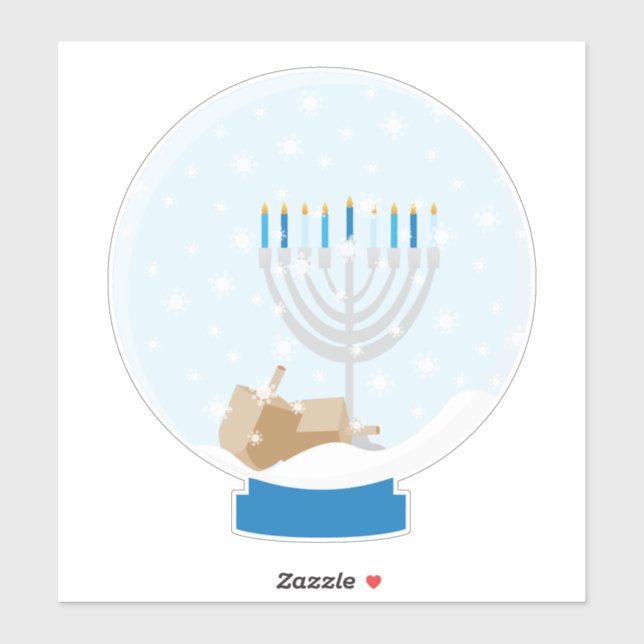 Hanukkah Snow Globe (Sheet)