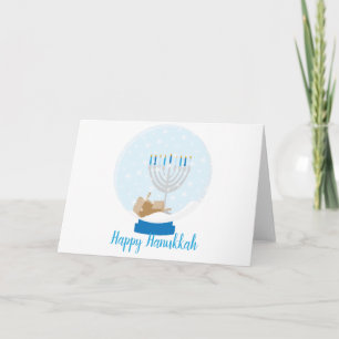 Hanukkah Snow Globe Card