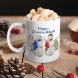 Hanukkah Snowman Christmas Chrismukkah   Coffee Mug<br><div class="desc">This design may be personalized in the area provided by changing the photo and/or text. Or it can be customized by clicking Personalize this Template and then choosing the click to customize further option and delete or change the colour of the background, add text, change the text colour or style,...</div>