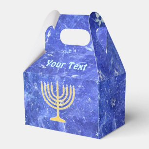 Hanukkah Snowstorm Menorah Favor Box