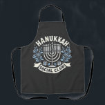 Hanukkah Social Club Funny Jewish Hanukkah Apron<br><div class="desc">Funny Jewish humour, Hanukkah 2025 joke, Jewish pride design, dreidel club style, menorah and mischief, casual Hanukkah party, modern holiday joke, Jewish culture pride, festive club theme, light and laugh</div>
