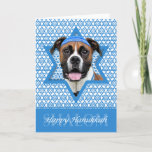 Hanukkah Star of David - Boxer - Vindy Holiday Card<br><div class="desc">What could make saying Happy Hanukkah more fun than having this Boxer Dog wearing a Yamaka surrounded by the Star of David. This whimsical holiday design will be sure to delight your friends and family as well as other dog lovers. This design is available in over 100 Dog Breeds. If...</div>