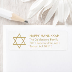 Hanukkah Star of David custom gold white modern