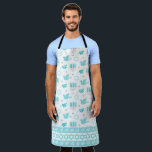 HANUKKAH STAR OF DAVID, DOVES, HANUKKAH CANDLES APRON<br><div class="desc">HANUKKAH STAR OF DAVID,  DOVES,  HANUKKAH CANDLES</div>
