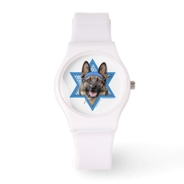 Hanukkah Star of David - German Shepherd Watch (Front)