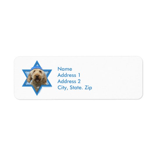 Hanukkah Star of David - GoldenDoodle Return Address Label