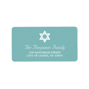 Hanukkah Star Of David Holiday Address Labels