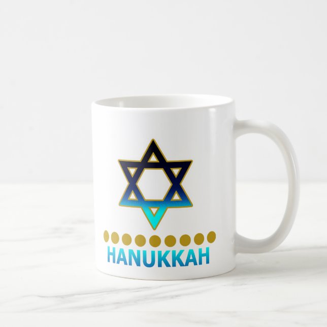 Hanukkah Star Of David Menorah Coffee Mug (Right)