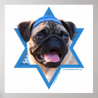 Hanukkah Star of David - Pug