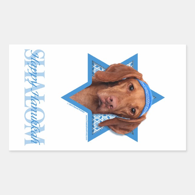 Hanukkah Star of David - Vizsla - Reagan Sticker (Front)