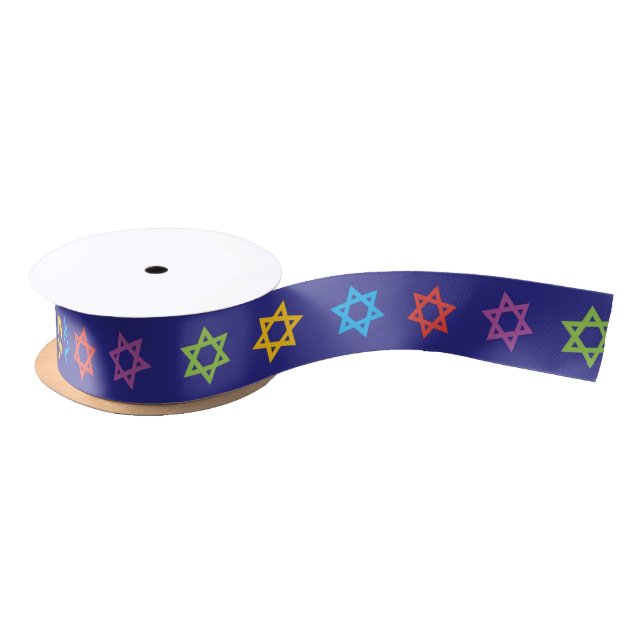 Hanukkah Star Ribbon Satin Ribbon (Spool)