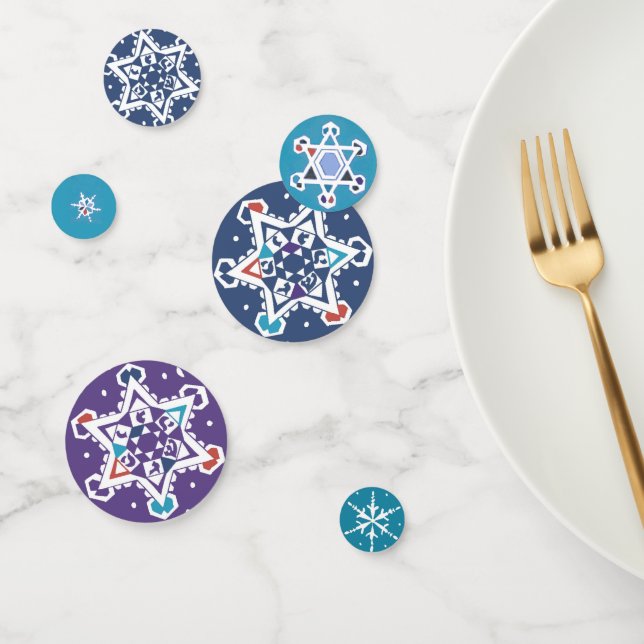 Hanukkah Starflake Confetti (Group)
