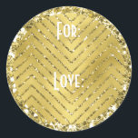 Hanukkah Stickers (1 1/2" or 3") "Chevron Gold"<br><div class="desc">Hanukkah/Holiday stickers, "Chevron Gold." Personalize by changing font size, style, colour and wording. So many uses: To and From gift stickers, Thank You stickers on treat bags, Cake Toppers (stick on heavy cardstock, cut out sticker, then tape toothpick on back of cardstock), or how about Gift Tags (stick on heavy...</div>