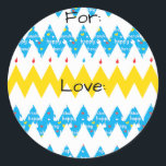 Hanukkah Stickers (1 1/2" or 3") "Chevron Menorah"<br><div class="desc">Hanukkah stickers, "Chevron Menorah." Personalize by changing font size, style, colour and wording. So many uses: To and From gift stickers, Thank You stickers on treat bags, Cake Toppers (stick on heavy cardstock, cut out sticker, tape toothpick on back of cardstock), or how about Gift Tags (stick on heavy cardstock,...</div>