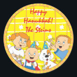 Hanukkah Stickers (1 1/2" or 3") Hanukkah Fun!<br><div class="desc">Personalize by changing font size, style, colour and wording. So many uses: To and From gift stickers, Thank You stickers on treat bags, Cake Toppers (stick on heavy cardstock, cut out sticker, tape toothpick on back of cardstock), or how about Gift Tags (stick on heavy cardstock, cut out sticker, punch...</div>