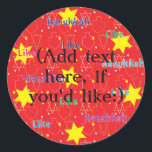 Hanukkah Stickers (1 1/2" or 3") "Like Hanukkah"<br><div class="desc">Personalize by changing font size, style, colour and wording. So many uses: To and From gift stickers, Thank You stickers on treat bags, Cake Toppers (stick on heavy cardstock, cut out sticker, tape toothpick on back of cardstock), or how about Gift Tags (stick on heavy cardstock, cut out sticker, punch...</div>