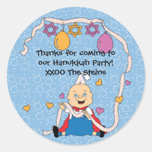 Hanukkah Stickers (1 1/2" or 3") Personalized