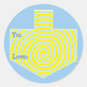 Hanukkah Stickers Round (1 1/2", 3") Personalized