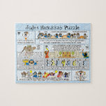 Hanukkah Story Puzzle 8 X 10 Personalize<br><div class="desc">Hanukkah Puzzle "A Hanukkah Story" Personalize An easy to read, cartoon, puppet show story about Hanukkah. Choose a favourite font to personalize this puzzle to be used as a great gift, for a special child in your life Size: 8" x 10" Puzzle with Gift Box, 110 Pieces Turn designs, photos,...</div>