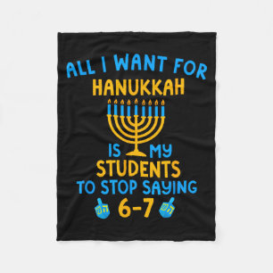 Hanukkah Students Saying 6-7 67 Six Seven Hebrew S Fleece Blanket