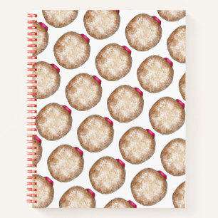 Hanukkah Sufganiyot Jelly Doughnut Doughnut Chanuk Notebook