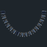 Hanukkah Swallowtail Banner Navy Gold Dreidels<br><div class="desc">Hanukkah Swallowtail Banner, "Navy Gold Dreidels" design, Swallowtail shaped, Bunting Banner. This Hanukkah, Swallowtail Banner is made up of 16 customizable swallowtail shaped flags. Personalize the text by choosing your favourite font colour, size, style and wording. Thanks for shopping and stopping by. Happy Chanukah/Hanukkah! Style: Party Bunting Banner Life's a...</div>
