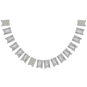 Hanukkah Swallowtail Banner Simply Elegant