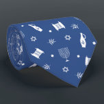 Hanukkah Symbols Tie<br><div class="desc">Hanukkah Symbols Pattern</div>