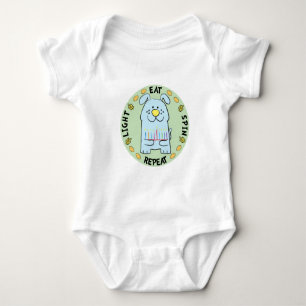 Hanukkah Tee Shirt Kids "Light, Eat, Spin, Repeat"