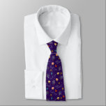 Hanukkah  Tie<br><div class="desc">A Hanukkah Men's Necktie In A Deep Blue With Script,  Menorahs,  And Goodies</div>