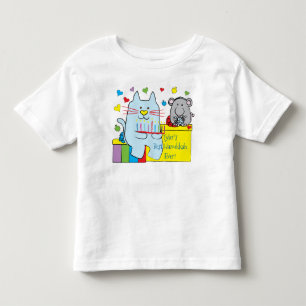 Hanukkah Toddler Jersey T-Shirt Blue Cat and Mouse