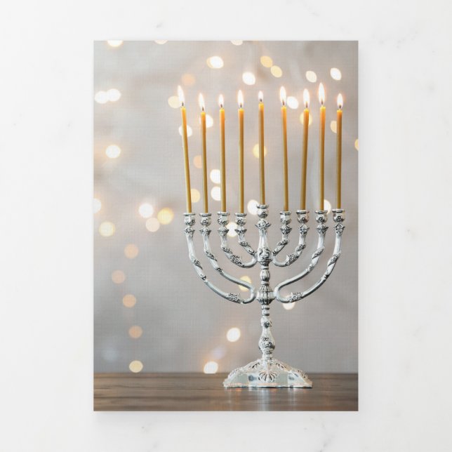 Hanukkah Tri-Fold Holiday Card (Cover)