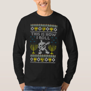 Hanukkah Ugly Hanukkah Sweater How I Roll Dreidel