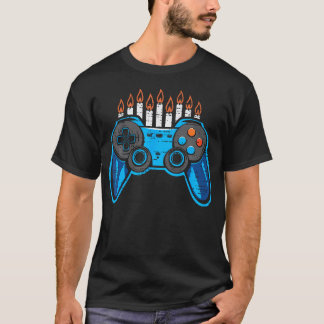 Hanukkah Video Game Chanukah Jewish Gamer Mens Boy T-Shirt