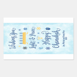 Hanukkah Whimsical Light and Peace Sticker