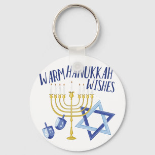 Hanukkah Wishes Keychain