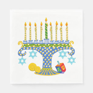 Hanukkah with Cats!  Napkins