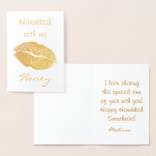 Hanukkah with my Honey Foil Card