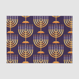 Hanukkah wrapping paper menorah happy holiday