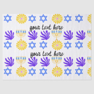 Hanukkah Wrapping Paper – Menorah, Star of David