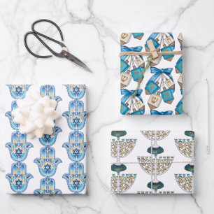 Hanukkah Wrapping Paper Sheet