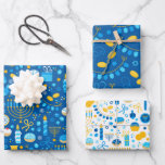 Hanukkah  wrapping paper sheet<br><div class="desc">A Beautiful Hanukkah Wrapping Paper Sheet Patterned In All Things Hanukkah</div>