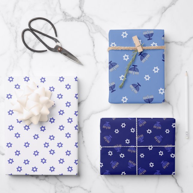 Hanukkah Wrapping Paper Sheet (Front)