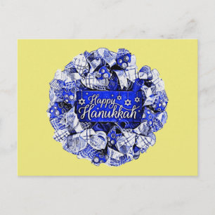 Hanukkah Wreath Postcard